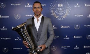 Hamilton collects F1 World Champion trophy at FIA gala