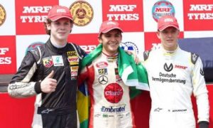 Schumacher clinches podium finish in MRF Challenge