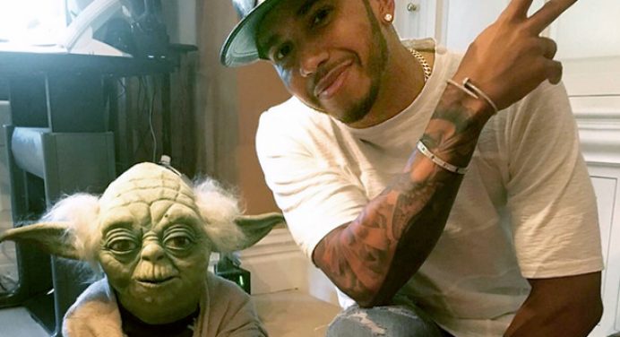 Lewis feels the Force meeting Yoda