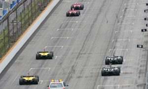 Six cars on the grid