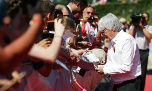 Bernie working the crowd