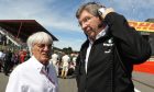 Bernie Ecclestone (GBR) and Ross Brawn (GBR), Mercedes GP, Technical Director