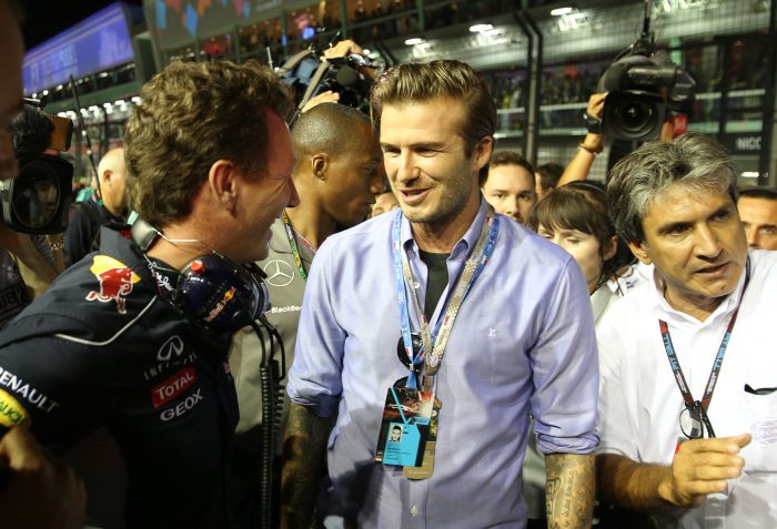 Ron Dennis slapped with red card by... David Beckham!