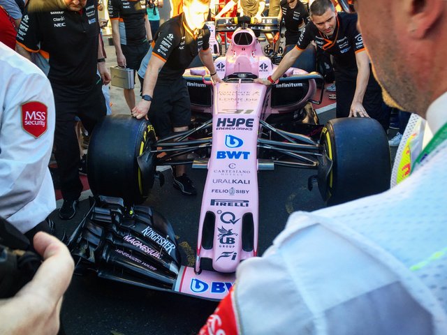 Force India rolls out its pink attitude