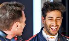 Christian Horner (GBR) Red Bull Racing Team Principal with Daniel Ricciardo