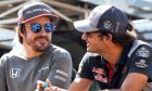 Fernando Alonso (McLaren) and Carlos Sainz (Toro Rosso)