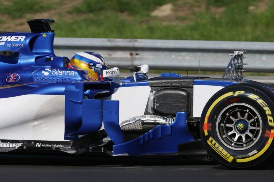 Gustav Malja (SWE) Sauber C36 Test Driver.
01.08.2017. Formula 1 Testing, Budapest, Hungary.
- www.xpbimages.com, EMail: requests@xpbimages.com - copy of publication required for printed pictures. Every used picture is fee-liable. © Copyright: Moy / XPB Images