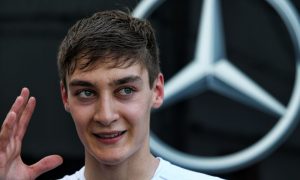 Russell 'pretty pleased' with maiden Mercedes run