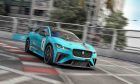 Jaguar's five-seat I-PACE electric SUV sports car.