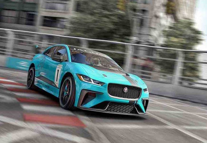 Jaguar's five-seat I-PACE electric SUV sports car.