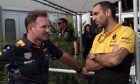 Renault's Cyril Abiteboul and Red Bull's Christian Horner