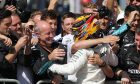 Lewis Hamilton, Mercedes, celebrates after winning Italian Grand Prix