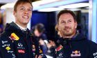 Daniil Kvyat (RUS) Red Bull Racing with Christian Horner (GBR) Red Bull Racing Team Principal.