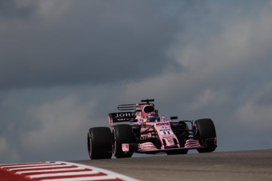 Sergio Perez (MEX) Sahara Force India F1 VJM10.
21.10.2017. Formula 1 World Championship, Rd 17, United States Grand Prix, Austin, Texas, USA, Qualifying Day.
- www.xpbimages.com, EMail: requests@xpbimages.com - copy of publication required for printed pictures. Every used picture is fee-liable. © Copyright: Bearne / XPB Images