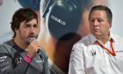 Fernando Alonso and Zak Brown, McLaren F1