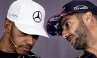 Lewis Hamilton (Mercedes, Daniel Ricciardo (Red Bull Racing)
