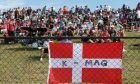 Fans and a flag for K-Mag - Kevin Magnussen (DEN)