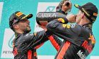 Daniel Ricciardo and Max Verstappen on the podium - 2017 Malaysian Grand Prix