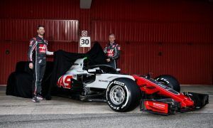 The Haas F1 Team's new VF-18 in the flesh