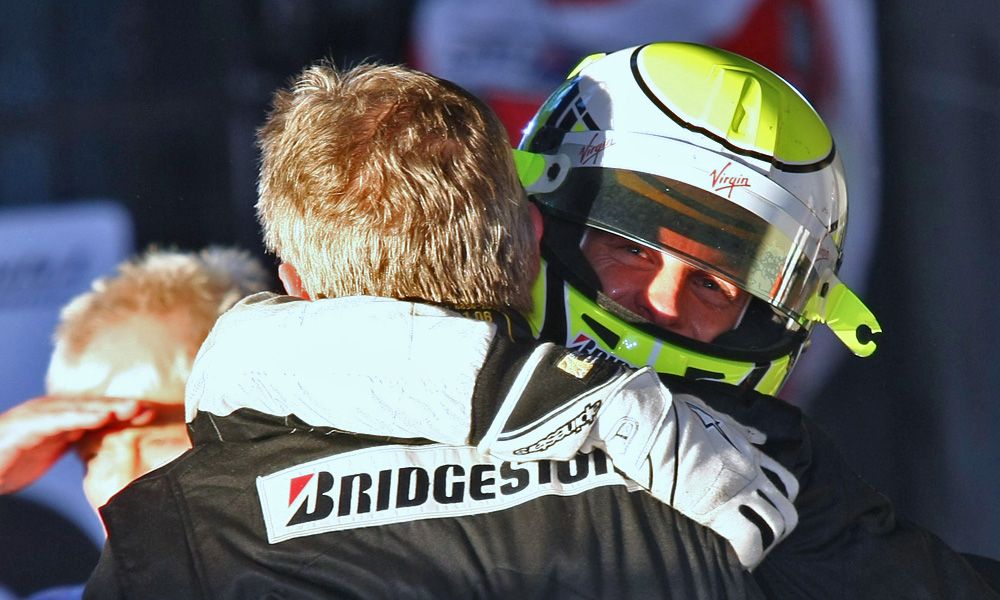29.03.2009 Melbourne, Australia, Ross Brawn (GBR) Brawn Grand Prix Team Principal with 1st place Jenson Button (GBR), Brawn GP