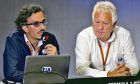(L to R): Laurent Mekies (FRA) FIA Safety Director with Charlie Whiting (GBR) FIA Delegate