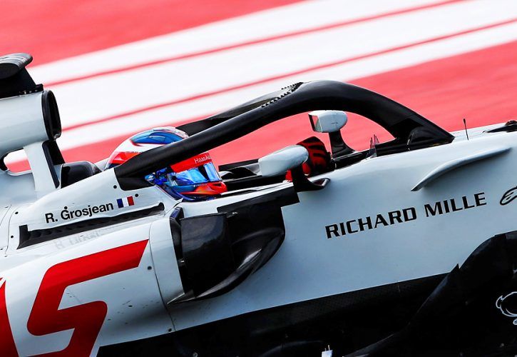 Romain Grosjean (FRA) Haas F1 Team VF-18 with Halo