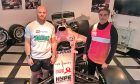 Force India accounts guru Dean Walsh and sporting director Andy Stevenson prepare for the 2018 London Marathon in support of Breast Cancer Care.