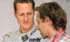 Michael Schumacher (GER), Mercedes AMG Petronas with Luca Badoer
