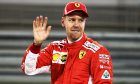 Bahrain Grand Prix: Sebastian Vettel (GER) Ferrari celebrates his pole position