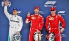 Chinese Grand Prix: Qualifying top three in parc ferme