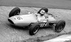 Jack Brabham competing at the Nurburgring in 1962 in the BT3.
