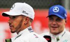 Lewis Hamilton (GBR) Mercedes AMG F1 with team mate Valtteri Bottas (FIN) Mercedes
