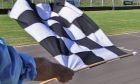 Chequered flag.