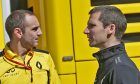 Cyril Abiteboul (FRA) Renault Sport F1 Managing Director with Remi Taffin (FRA) Renault Sport F1 Engine Technical Director.