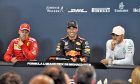 Sebastian Vettel (GER) Ferrari; Daniel Ricciardo (AUS) Red Bull Racing; Lewis Hamilton (GBR) Mercedes - Monaco Grand Prix press conference