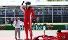 Sebastian Vettel (Ferrari) celebrates pole for the Canadian Grand Prix