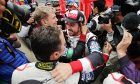 Race winner Fernando Alonso (ESP) Toyota Gazoo Racing celebrates in parc ferme at Le Mans