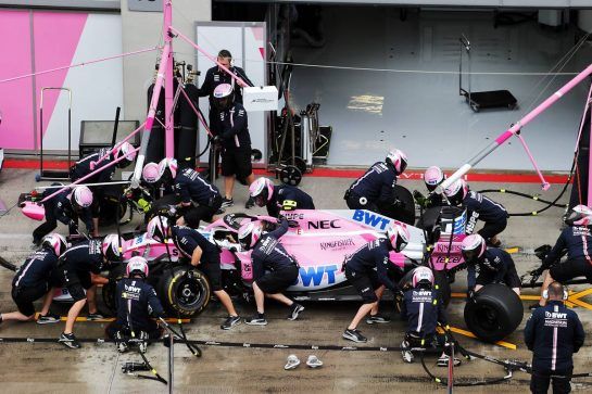 Sahara Force India F1 Team practices a pit stop.
29.06.2018. Formula 1 World Championship, Rd 9, Austrian Grand Prix, Spielberg, Austria, Practice Day.
- www.xpbimages.com, EMail: requests@xpbimages.com - copy of publication required for printed pictures. Every used picture is fee-liable. © Copyright: Bearne / XPB Images