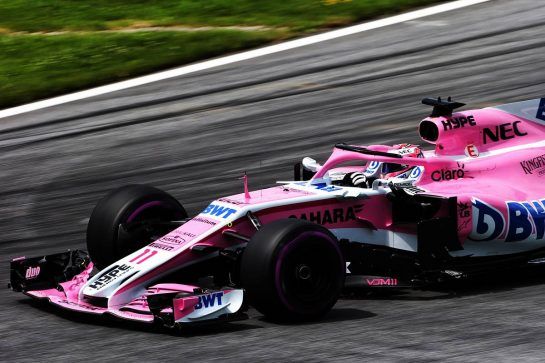Sergio Perez (MEX) Sahara Force India F1 VJM11.
29.06.2018. Formula 1 World Championship, Rd 9, Austrian Grand Prix, Spielberg, Austria, Practice Day.
- www.xpbimages.com, EMail: requests@xpbimages.com - copy of publication required for printed pictures. Every used picture is fee-liable. © Copyright: Bearne / XPB Images