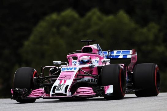 Sergio Perez (MEX) Sahara Force India F1 VJM11.
29.06.2018. Formula 1 World Championship, Rd 9, Austrian Grand Prix, Spielberg, Austria, Practice Day.
- www.xpbimages.com, EMail: requests@xpbimages.com - copy of publication required for printed pictures. Every used picture is fee-liable. © Copyright: Charniaux / XPB Images
