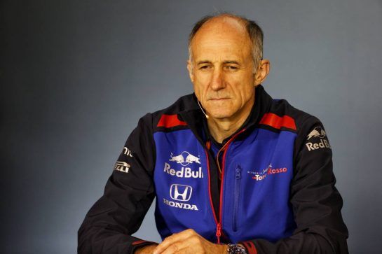 Franz Tost (AUT) Scuderia Toro Rosso Team Principal in the FIA Press Conference.
29.06.2018. Formula 1 World Championship, Rd 9, Austrian Grand Prix, Spielberg, Austria, Practice Day.
- www.xpbimages.com, EMail: requests@xpbimages.com - copy of publication required for printed pictures. Every used picture is fee-liable. © Copyright: Batchelor / XPB Images