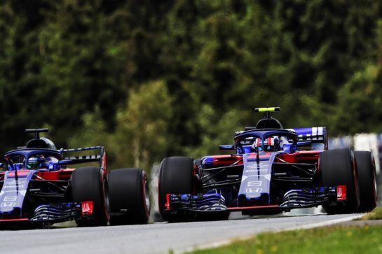 Pierre Gasly (FRA) Scuderia Toro Rosso STR13 and team mate Brendon Hartley (NZL) Scuderia Toro Rosso STR13.
29.06.2018. Formula 1 World Championship, Rd 9, Austrian Grand Prix, Spielberg, Austria, Practice Day.
- www.xpbimages.com, EMail: requests@xpbimages.com - copy of publication required for printed pictures. Every used picture is fee-liable. © Copyright: Photo4 / XPB Images