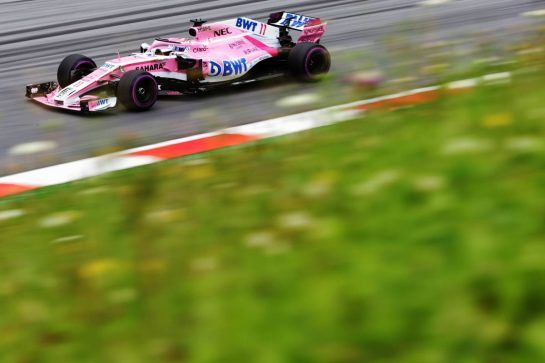 Sergio Perez (MEX) Sahara Force India F1 VJM11.
29.06.2018. Formula 1 World Championship, Rd 9, Austrian Grand Prix, Spielberg, Austria, Practice Day.
- www.xpbimages.com, EMail: requests@xpbimages.com - copy of publication required for printed pictures. Every used picture is fee-liable. © Copyright: Bearne / XPB Images