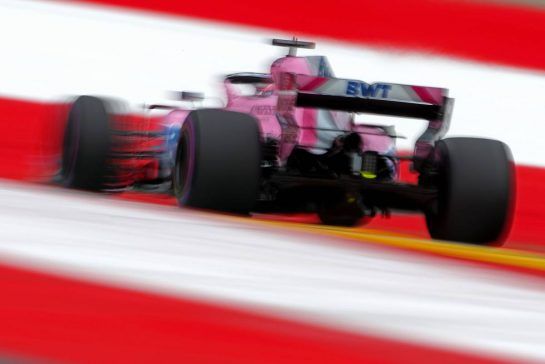 Sergio Perez (MEX) Sahara Force India F1  
29.06.2018. Formula 1 World Championship, Rd 9, Austrian Grand Prix, Spielberg, Austria, Practice Day.
- www.xpbimages.com, EMail: requests@xpbimages.com - copy of publication required for printed pictures. Every used picture is fee-liable. © Copyright: Charniaux / XPB Images