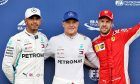 Austrian Grand Prix Qualifying top three in parc ferme