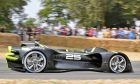 Roborace's artificial intelligence car on the hill run at the Goodwood Festival of Speed