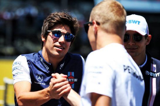 (L to R): Lance Stroll (CDN) Williams with Valtteri Bottas (FIN) Mercedes AMG F1 and Esteban Ocon (FRA) Sahara Force India F1 Team on the drivers parade.
01.07.2018. Formula 1 World Championship, Rd 9, Austrian Grand Prix, Spielberg, Austria, Race Day.
- www.xpbimages.com, EMail: requests@xpbimages.com - copy of publication required for printed pictures. Every used picture is fee-liable. © Copyright: Batchelor / XPB Images