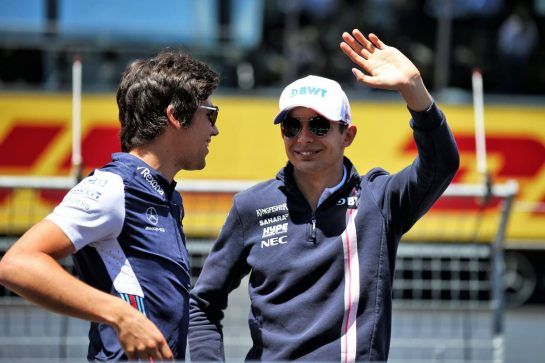 (L to R): Lance Stroll (CDN) Williams with Esteban Ocon (FRA) Sahara Force India F1 Team on the drivers parade.
01.07.2018. Formula 1 World Championship, Rd 9, Austrian Grand Prix, Spielberg, Austria, Race Day.
- www.xpbimages.com, EMail: requests@xpbimages.com - copy of publication required for printed pictures. Every used picture is fee-liable. © Copyright: Batchelor / XPB Images