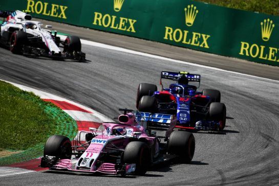 Sergio Perez (MEX) Sahara Force India F1 VJM11.
01.07.2018. Formula 1 World Championship, Rd 9, Austrian Grand Prix, Spielberg, Austria, Race Day.
- www.xpbimages.com, EMail: requests@xpbimages.com - copy of publication required for printed pictures. Every used picture is fee-liable. © Copyright: Batchelor / XPB Images