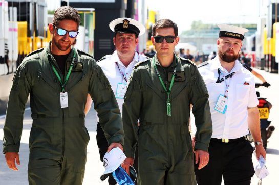 Royal Navy in the paddock.
05.07.2018. Formula 1 World Championship, Rd 10, British Grand Prix, Silverstone, England, Preparation Day.
- www.xpbimages.com, EMail: requests@xpbimages.com - copy of publication required for printed pictures. Every used picture is fee-liable. © Copyright: Photo4 / XPB Images
